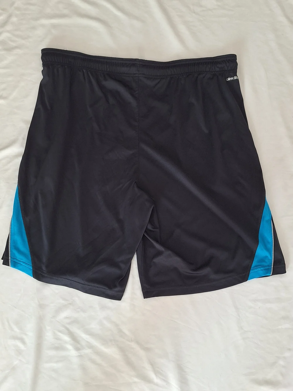 Adidas Men’s Black Athletic Shorts with Blue Accents